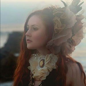 ✨Cosmik Souls Handcrafted Cameo Chiffon Choker✨